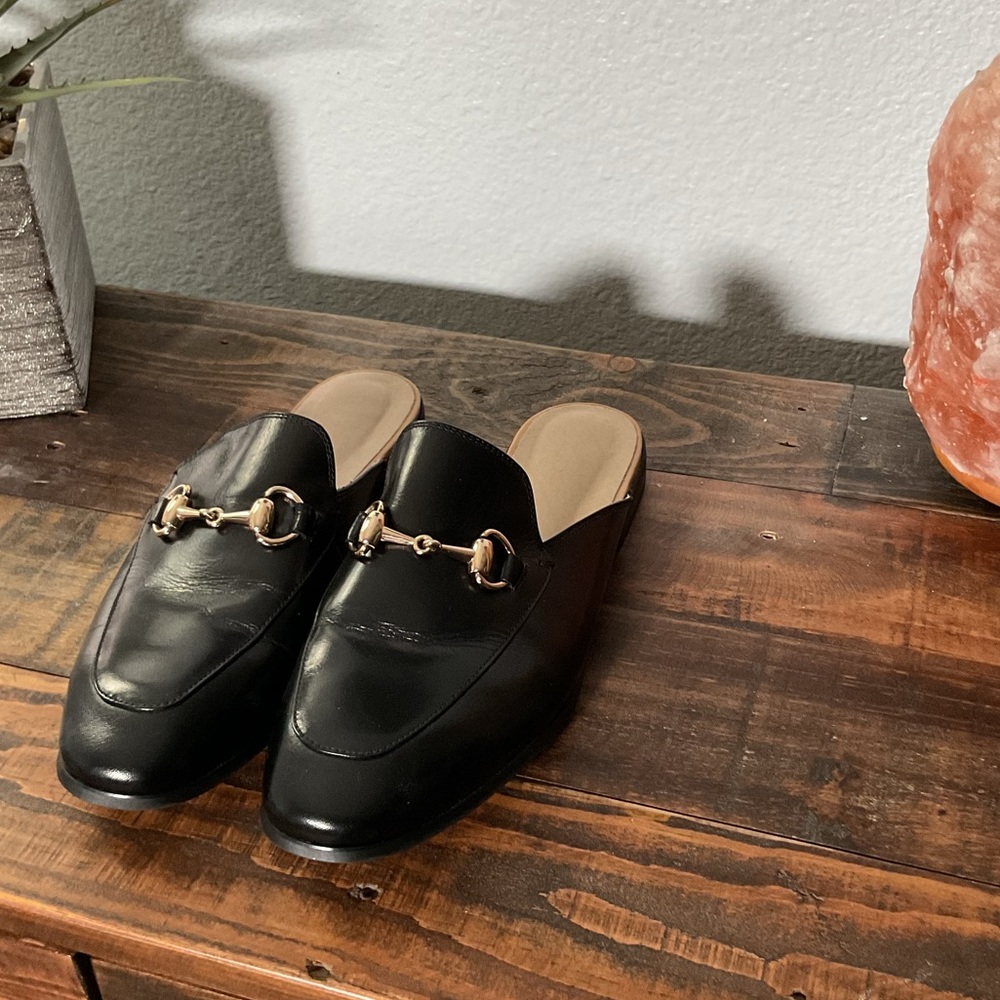 Black loafers
